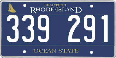RI license plate 339291