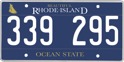 RI license plate 339295