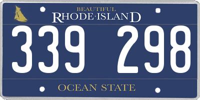 RI license plate 339298