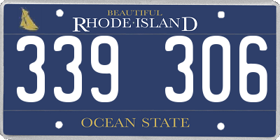 RI license plate 339306