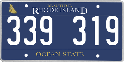 RI license plate 339319
