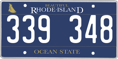 RI license plate 339348