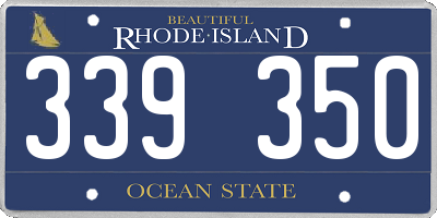 RI license plate 339350
