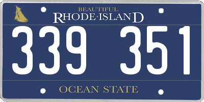 RI license plate 339351