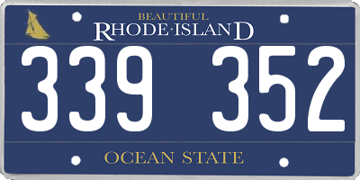 RI license plate 339352