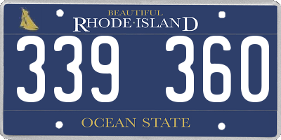 RI license plate 339360