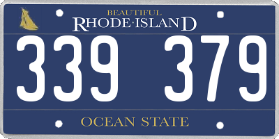RI license plate 339379