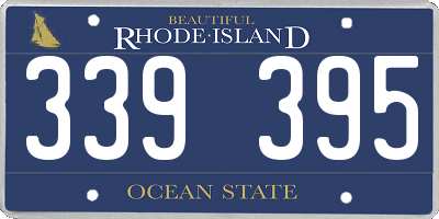 RI license plate 339395