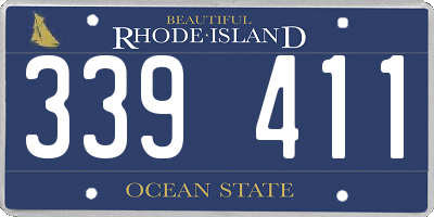 RI license plate 339411