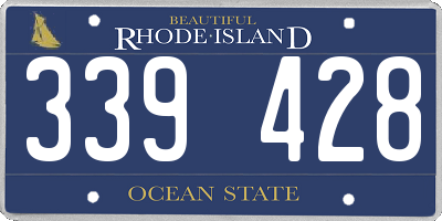 RI license plate 339428