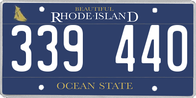 RI license plate 339440