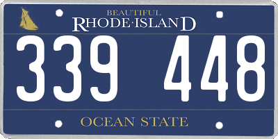 RI license plate 339448