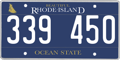 RI license plate 339450