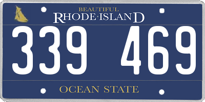 RI license plate 339469