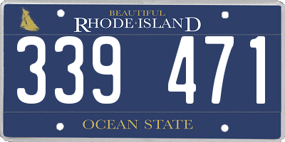 RI license plate 339471