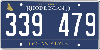 RI license plate 339479