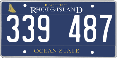 RI license plate 339487