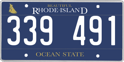 RI license plate 339491