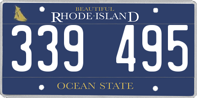 RI license plate 339495