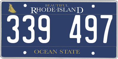 RI license plate 339497
