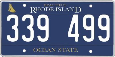 RI license plate 339499
