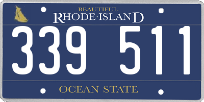 RI license plate 339511