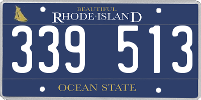 RI license plate 339513