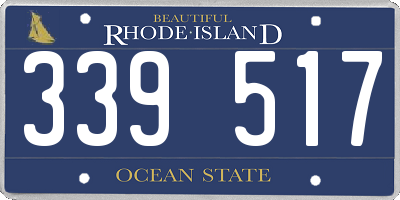 RI license plate 339517