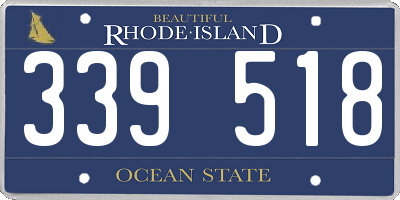 RI license plate 339518