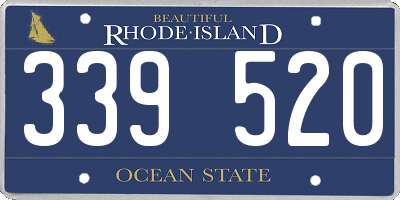RI license plate 339520