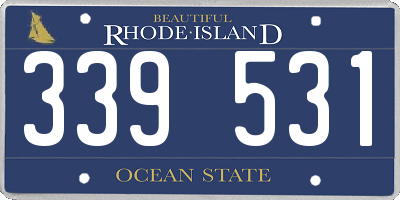 RI license plate 339531
