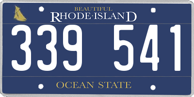 RI license plate 339541