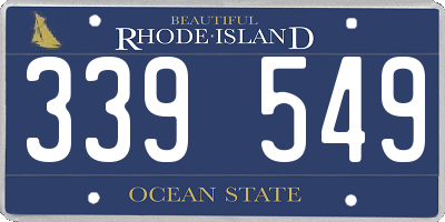 RI license plate 339549
