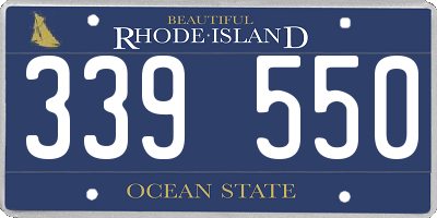 RI license plate 339550