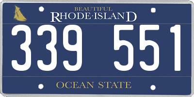 RI license plate 339551