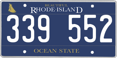 RI license plate 339552