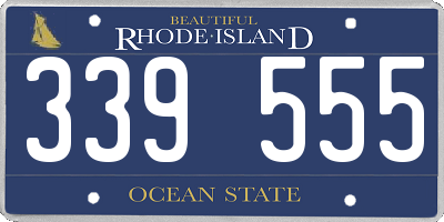 RI license plate 339555