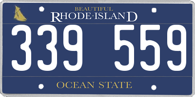 RI license plate 339559