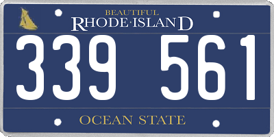 RI license plate 339561