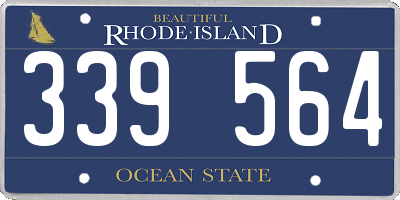 RI license plate 339564