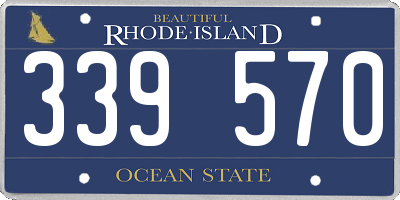 RI license plate 339570
