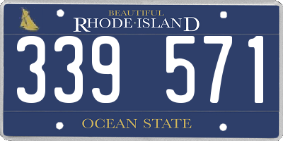 RI license plate 339571