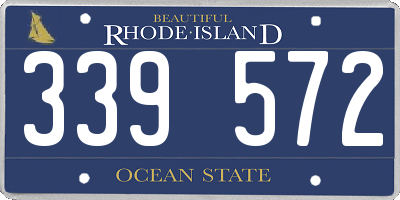 RI license plate 339572
