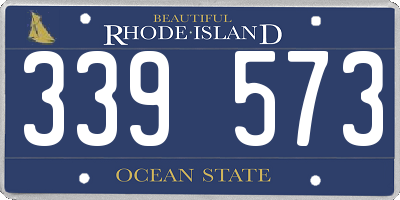 RI license plate 339573