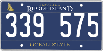 RI license plate 339575