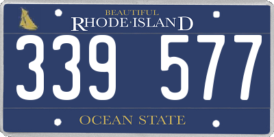 RI license plate 339577