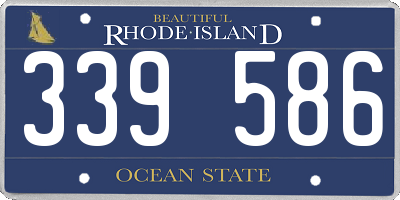 RI license plate 339586