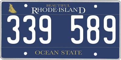 RI license plate 339589