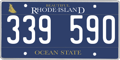 RI license plate 339590