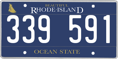 RI license plate 339591
